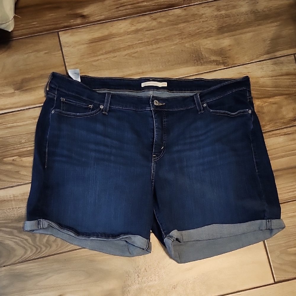 Levi's Women's Deep Blue Jean Shorts
